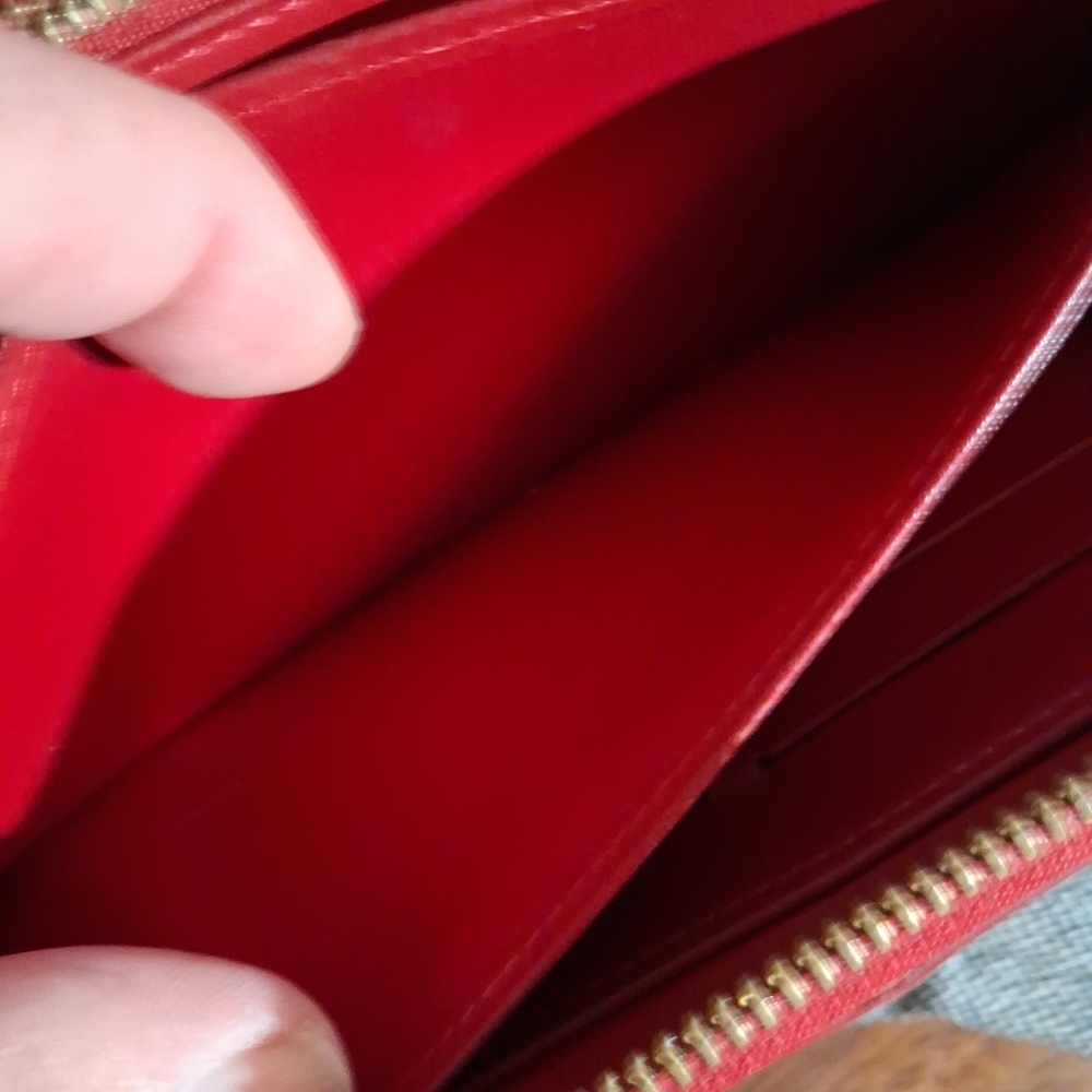 Louis Vuitton Red Embossed Wallet - Picture 14 of 16